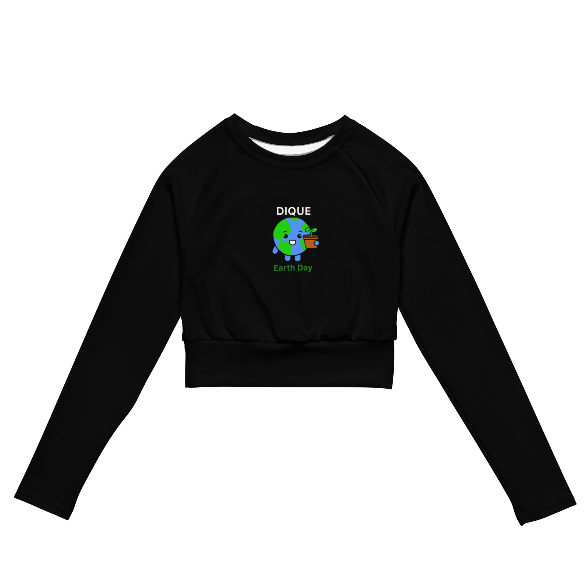 Dique Earth Day Recycled Long-Sleeve Crop Top